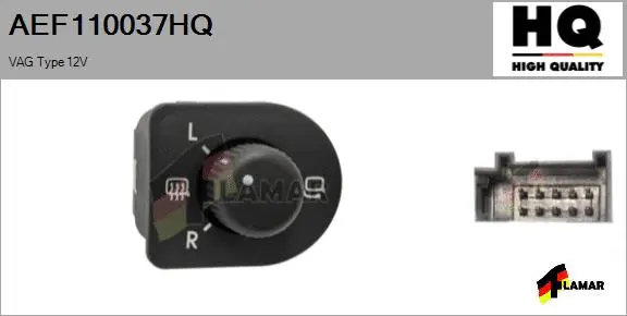 Switch, exterior rearview mirror adjustment (AEF110037HQ)