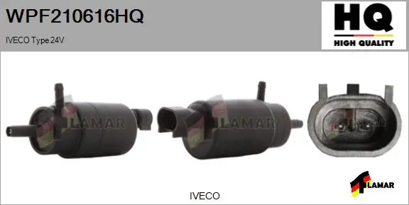 Washer Fluid Pump, window cleaning (WPF210616HQ)