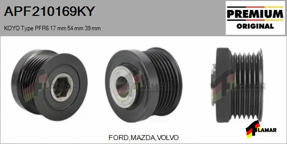 Belt Pulley, alternator (APF210169KY)