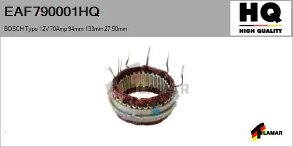 Stator, alternator (EAF790001HQ)