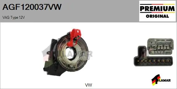 Clockspring, airbag (AGF120037VW)