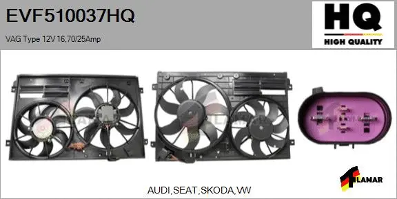 Electric Motor, radiator fan (EVF510037HQ)