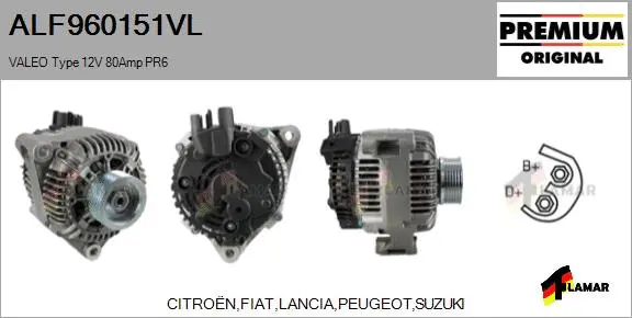 Alternator (ALF960151VL)