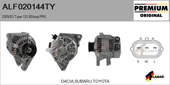 Alternator (ALF020144TY)