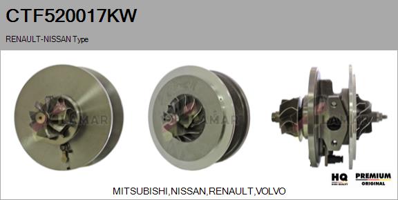 Core assembly, turbocharger (CTF520017KW)