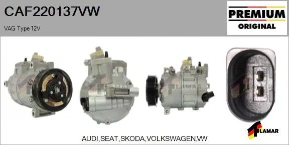 Compressor, air conditioning (CAF220137VW)