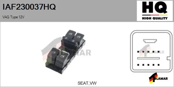 Switch, window regulator (IAF230037HQ)