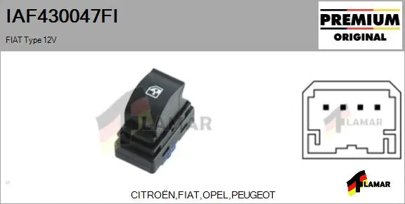 Switch, window regulator (IAF430047FI)