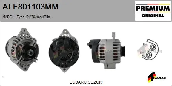 Alternator (ALF801103MM)