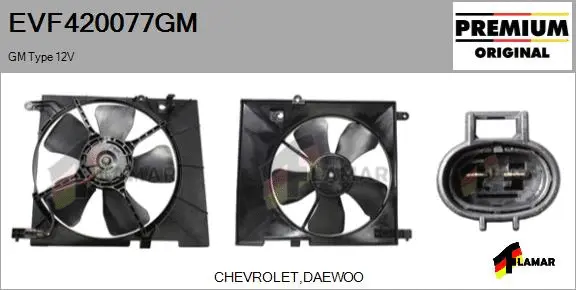 Electric Motor, radiator fan (EVF420077GM)