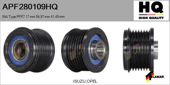 Belt Pulley, alternator (APF280109HQ)