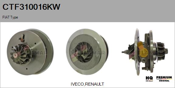 Core assembly, turbocharger (CTF310016KW)