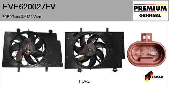 Electric Motor, radiator fan (EVF620027FV)