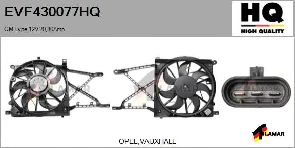 Electric Motor, radiator fan (EVF430077HQ)