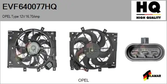 Electric Motor, radiator fan (EVF640077HQ)