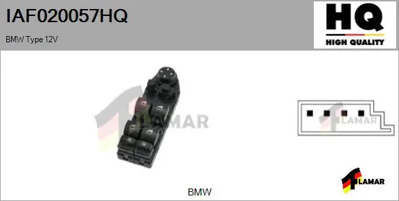 Switch, window regulator (IAF020057HQ)