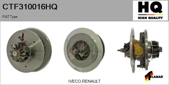 Core assembly, turbocharger (CTF310016HQ)