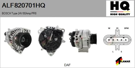 Alternator (ALF820701HQ)