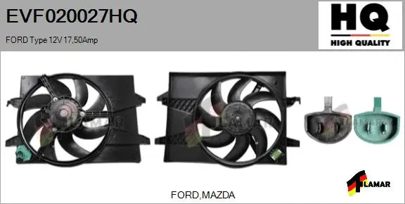 Electric Motor, radiator fan (EVF020027HQ)