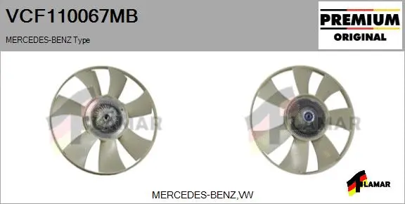 Clutch, radiator fan (VCF110067MB)