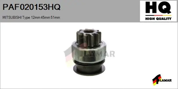 Pinion, starter (PAF020153HQ)