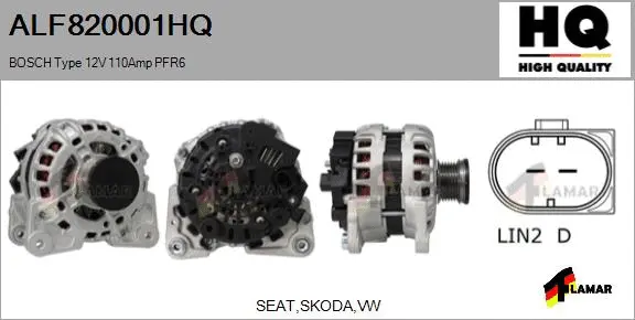 Alternator (ALF820001HQ)