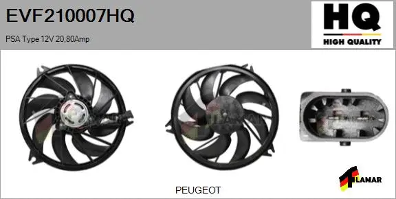 Electric Motor, radiator fan (EVF210007HQ)