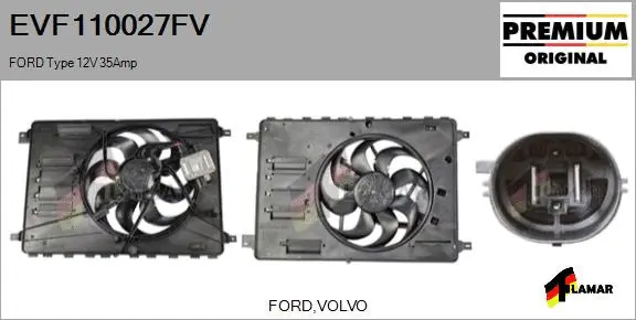 Electric Motor, radiator fan (EVF110027FV)