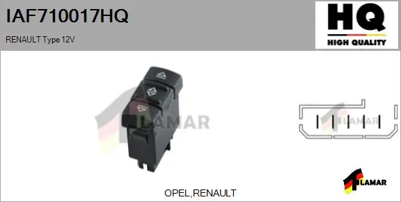 Switch, window regulator (IAF710017HQ)