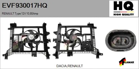 Electric Motor, radiator fan (EVF930017HQ)