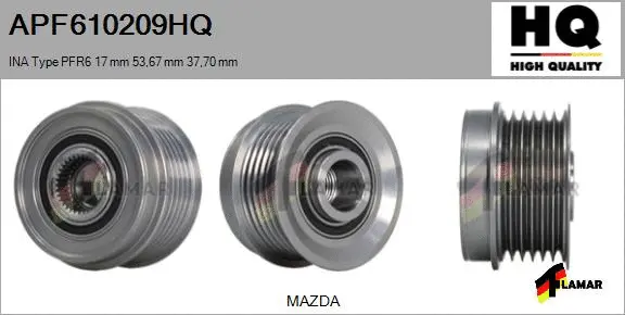 Belt Pulley, alternator (APF610209HQ)