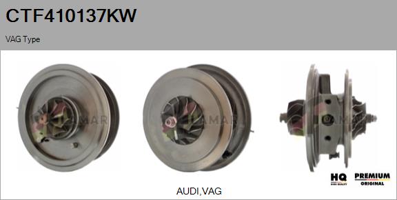 Core assembly, turbocharger (CTF410137KW)