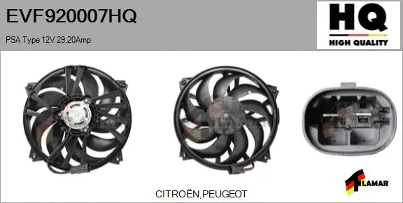 Electric Motor, radiator fan (EVF920007HQ)