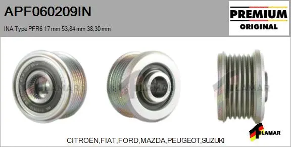 Belt Pulley, alternator (APF060209IN)