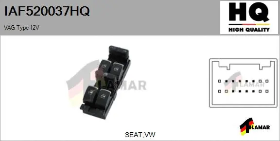 Switch, window regulator (IAF520037HQ)