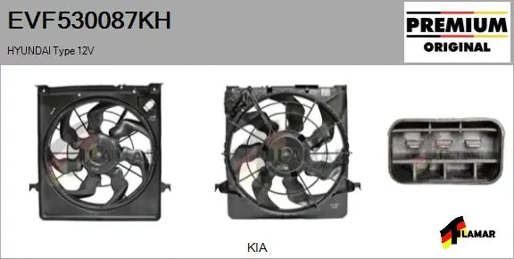 Electric Motor, radiator fan (EVF530087KH)