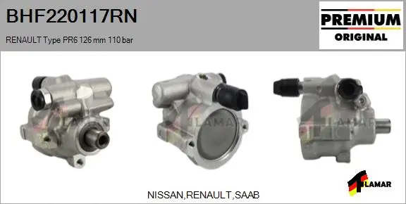 Hydraulic Pump, steering (BHF220117RN)