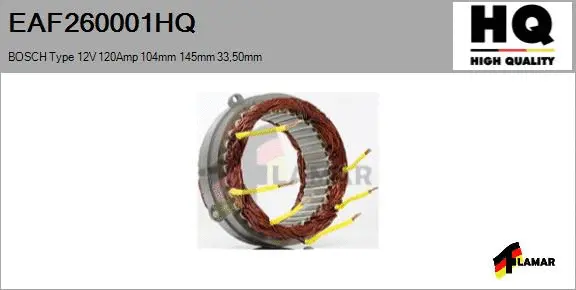 Stator, alternator (EAF260001HQ)