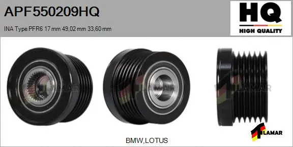 Belt Pulley, alternator (APF550209HQ)