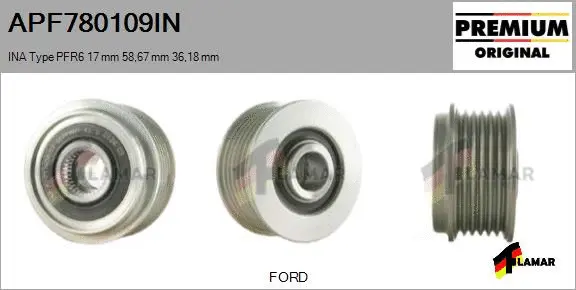Belt Pulley, alternator (APF780109IN)
