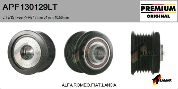 Belt Pulley, alternator (APF130129LT)