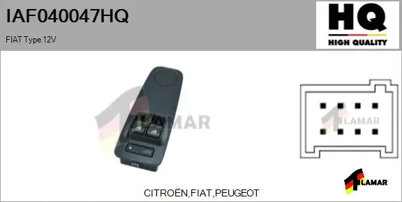 Switch, window regulator (IAF040047HQ)