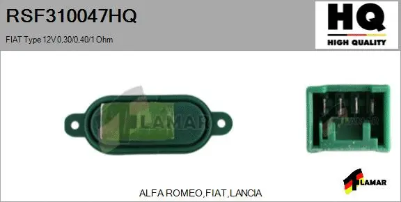 Resistor, interior blower (RSF310047HQ)