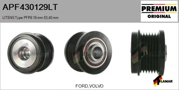 Belt Pulley, alternator (APF430129LT)