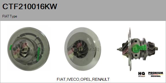 Core assembly, turbocharger (CTF210016KW)