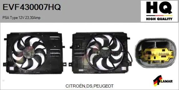 Electric Motor, radiator fan (EVF430007HQ)