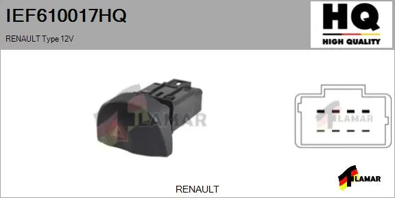 Hazard Warning Light Switch (IEF610017HQ)