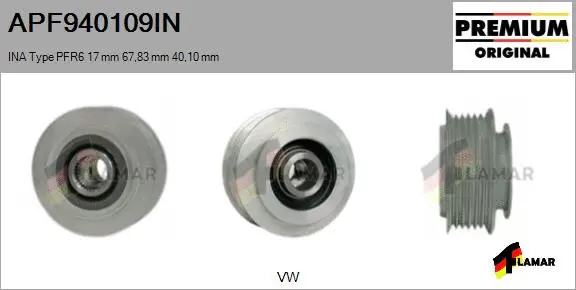 Belt Pulley, alternator (APF940109IN)