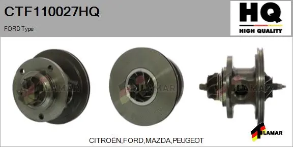 Core assembly, turbocharger (CTF110027HQ)