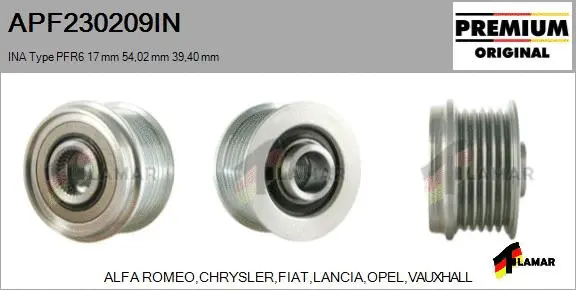 Belt Pulley, alternator (APF230209IN)